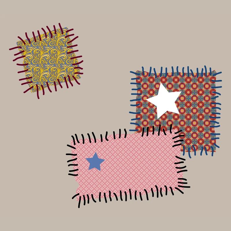 rapiéçage suture aiguille à coudre Patchwork étoiles