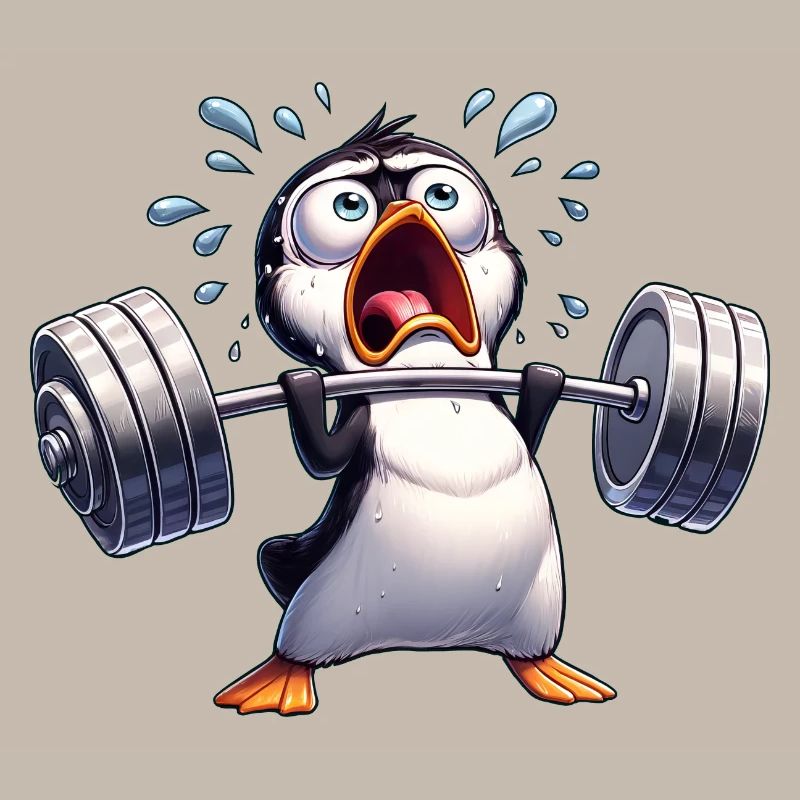 Penguin Weightlifting Dumbbell Workout Training