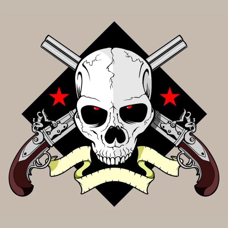 Skull mit Waffen