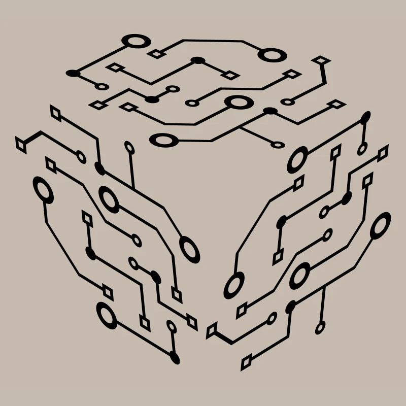 Cool Pattern Logo Circuit Fil Puce De Données