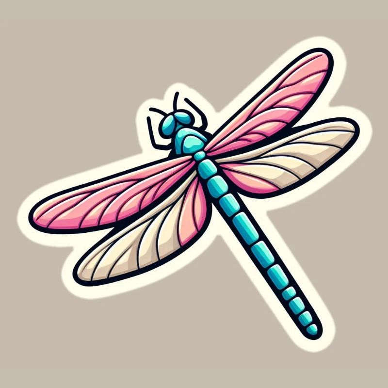 Dragonfly in pastel