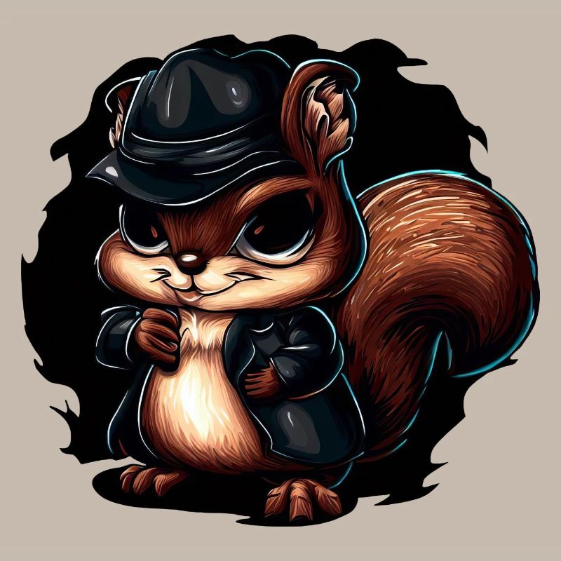 Cooles Gangster-Eichhörnchen-Design