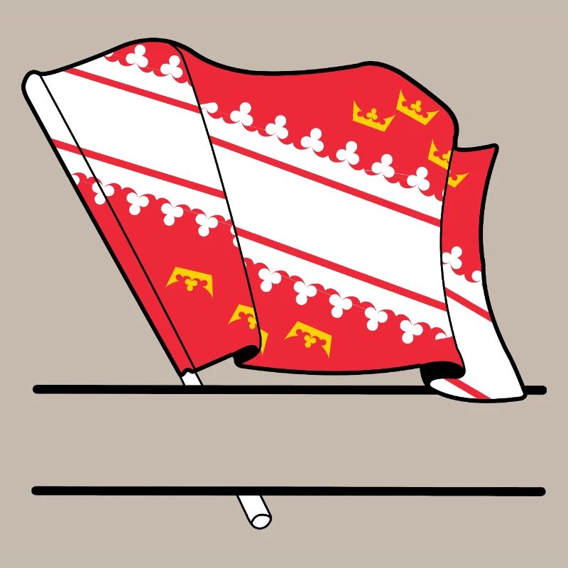 Drapeau d’Alsace avec boîte de texte