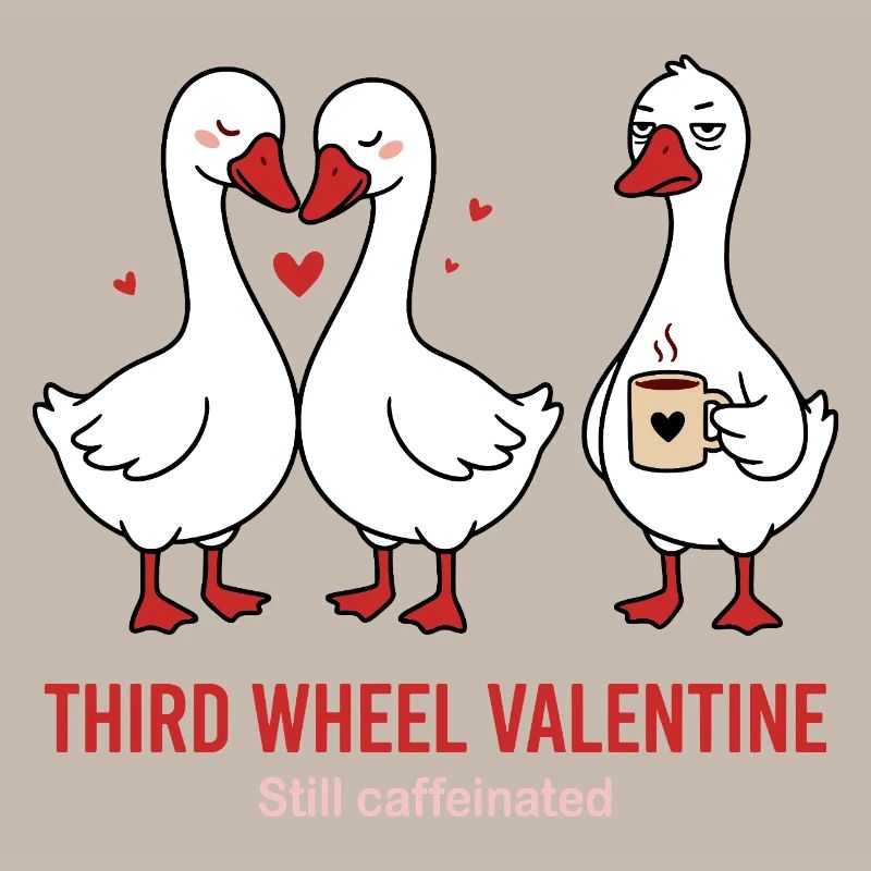 Third Wheel Valentine - Single Kaffee Design