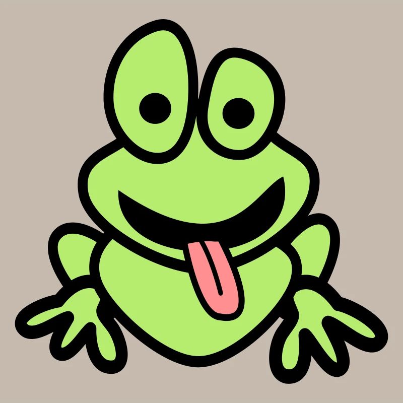 Frog avec la langue