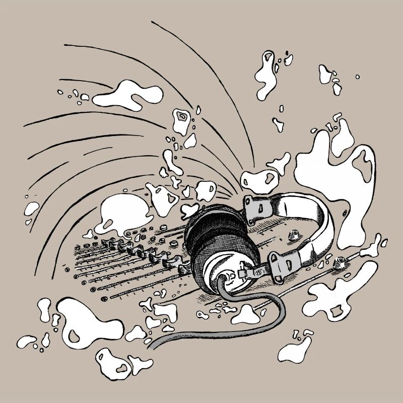 Casque d'écoute et console DJ [blanc]