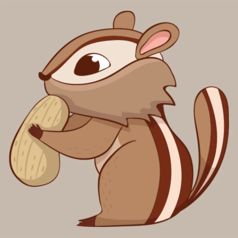 Chipmunk with nut