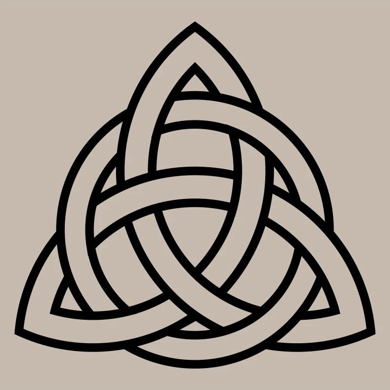 Keltisches Triqueta oder Triquetra-Symbol WEISS