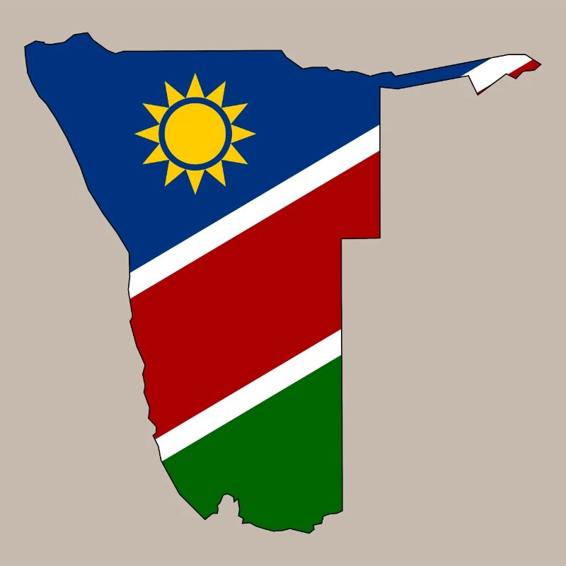 Namibia flag map