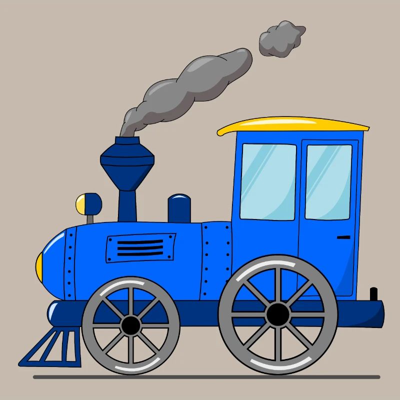 Kinderzug Eisenbahn blau