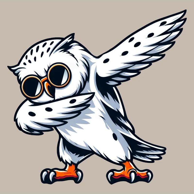Coole Schneeeule Dabbing Pose