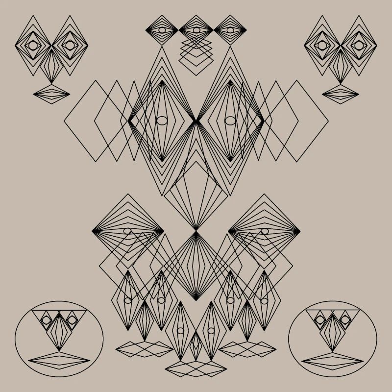 Abstract Design: Crazy Faces Art