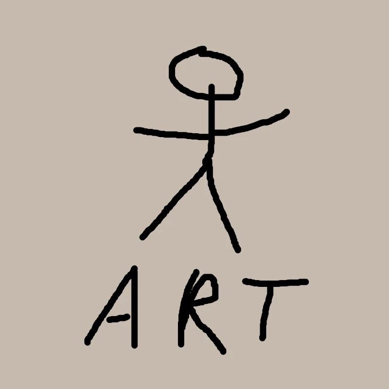 Art Geschenk Strichmännchen Kunst