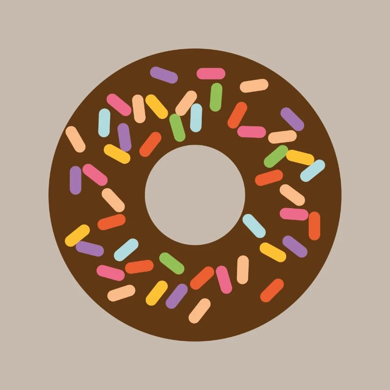 Farbenfroher Donut so lecker!