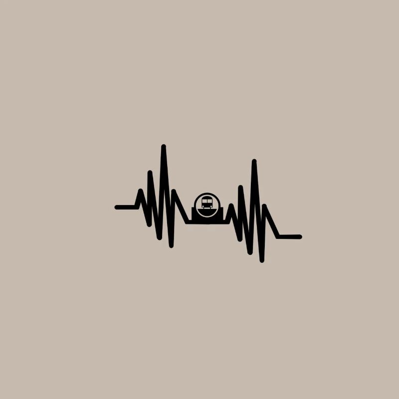 Train cardiogram train driver trainee railroad gift