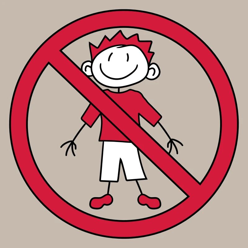 forbidden sign zone no child painted scribble com