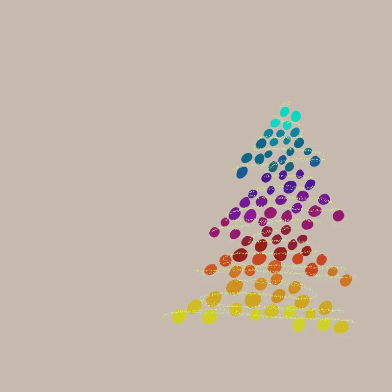 Rainbow Neon Christmas Tree – Dots & Lights