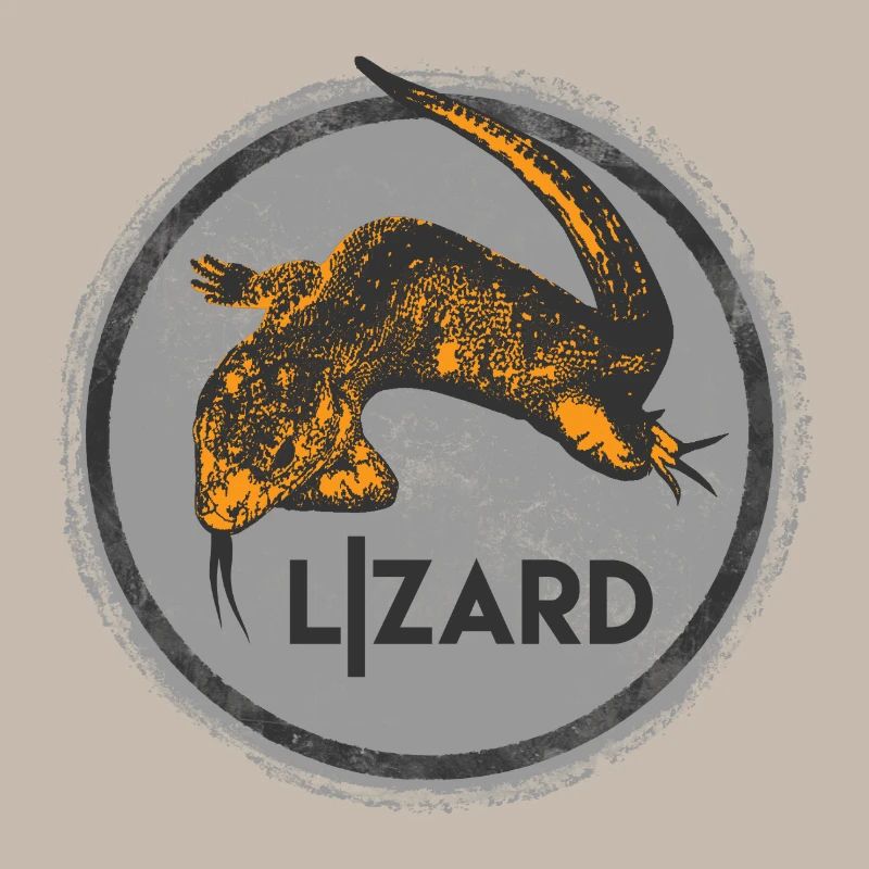 Impression d’illustration de lézard créatif