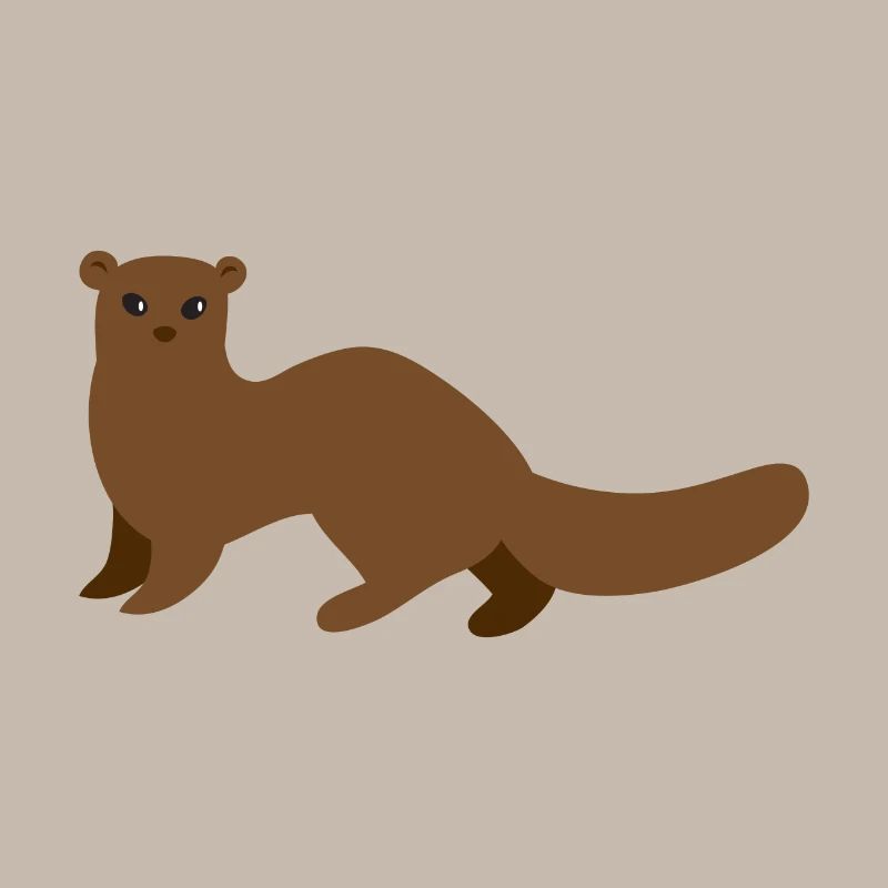 Brauner Mungo Wiesel oder Hermelin