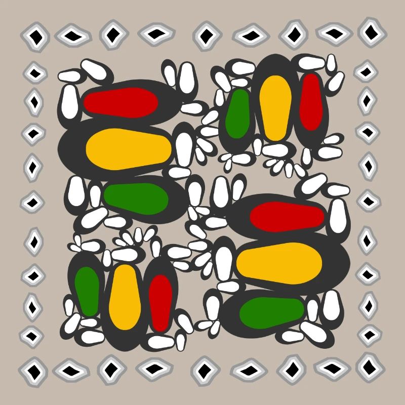 Abstract Colored Pattern on Black