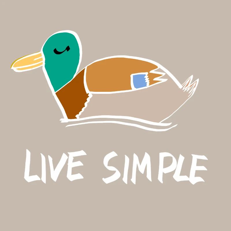 Live Simple Beautiful-Bird Design Custom Text