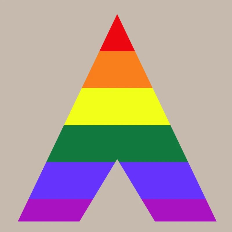Triangle arc-en-ciel allié LGBT