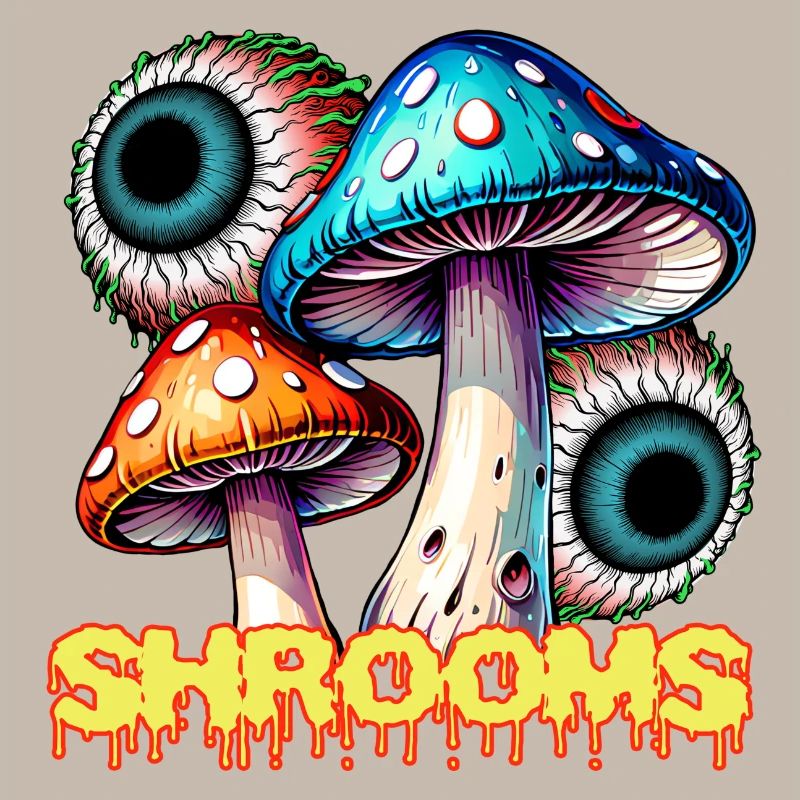 Champignons Psychédéliques Illusion Oeil Art