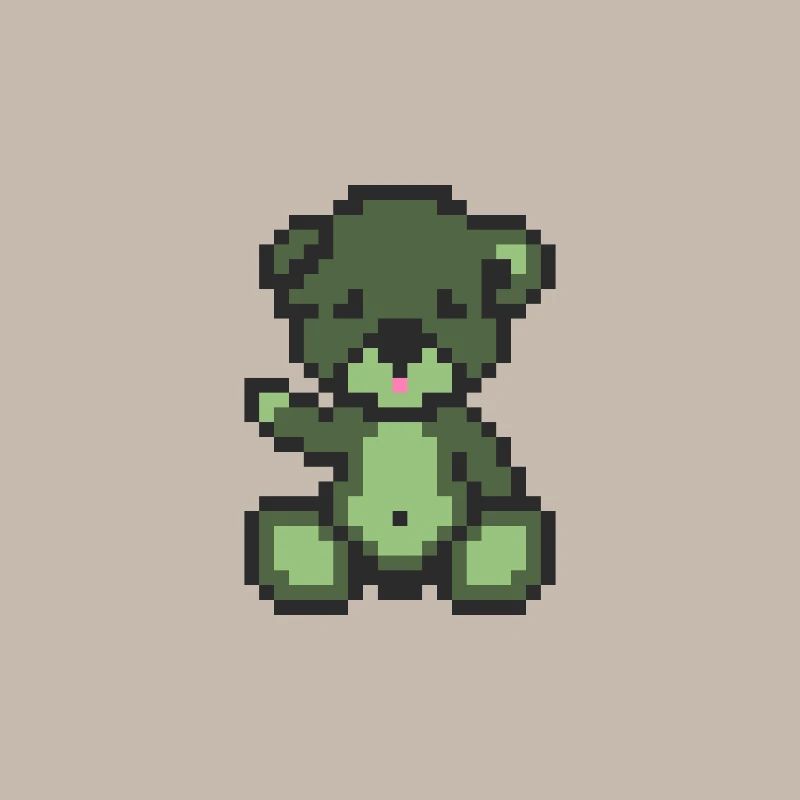 Pixel Bär Zombie