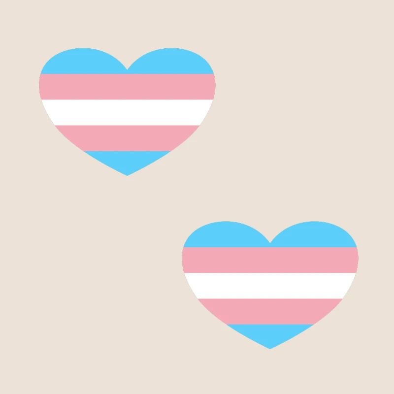 Coeurs de drapeau trans
