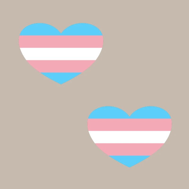 Coeurs de drapeau trans