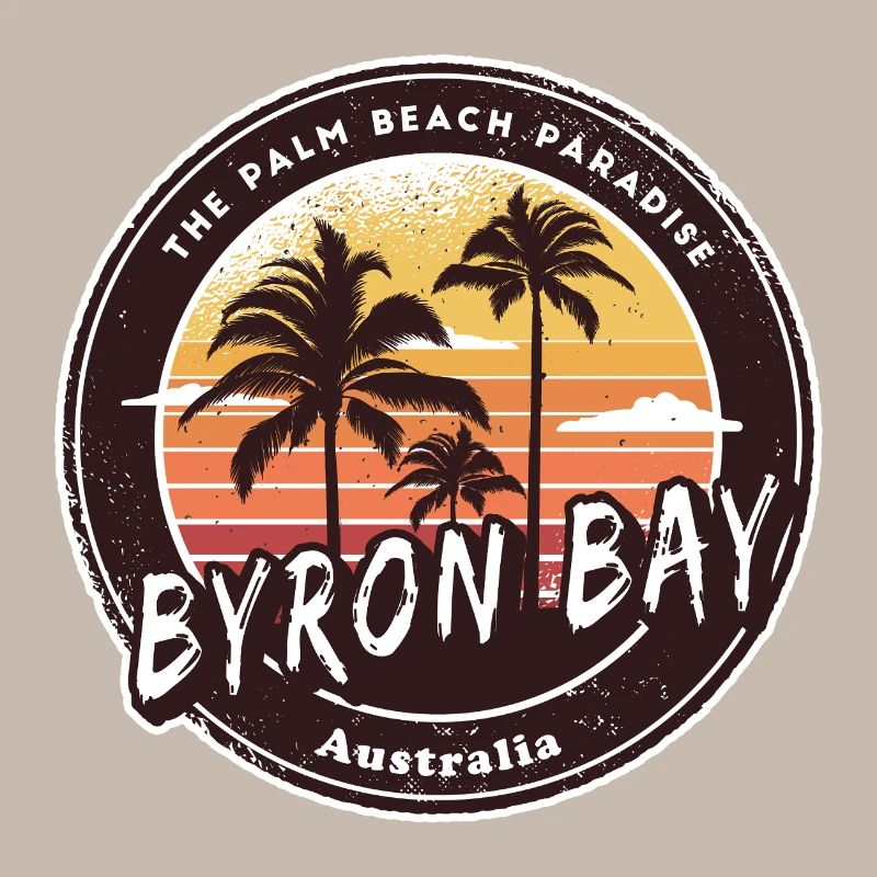 Byron Bay Australia Palm Trees Beach Design