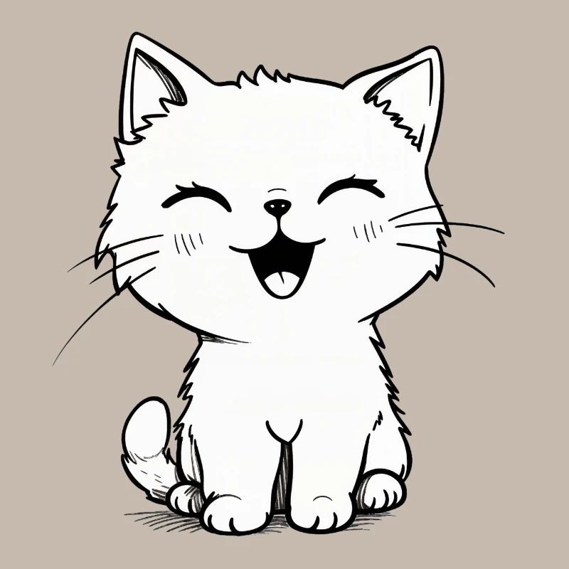 A happy kitten