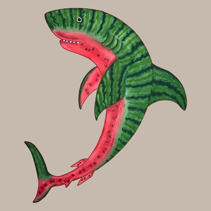 melon shark melon shark fish melon kawaii diving