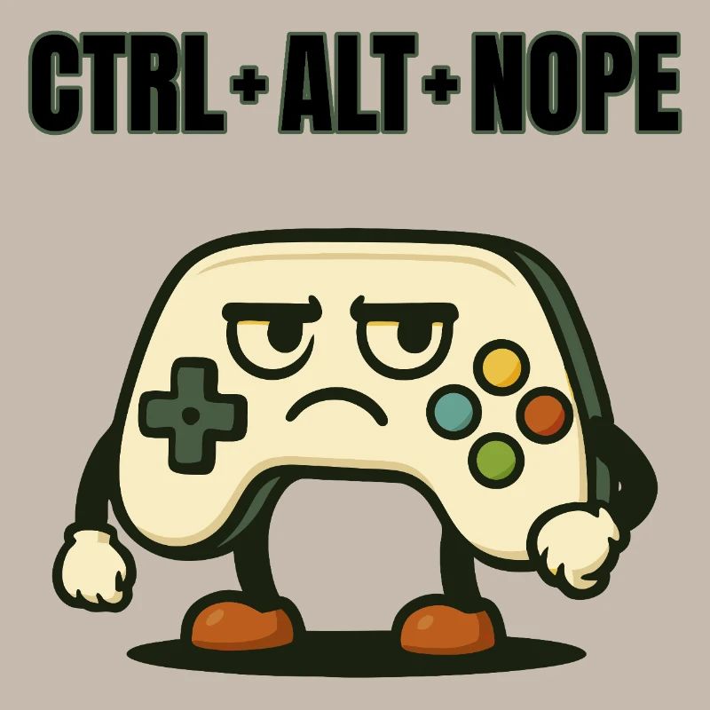 CTRL ALT NOPE Controller-Meme