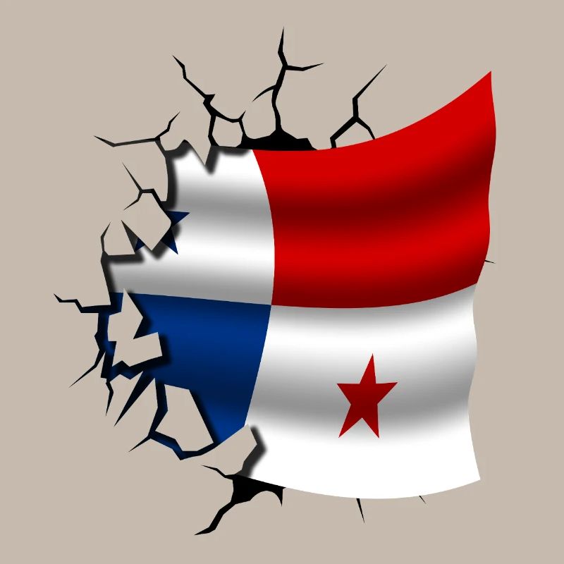 Drapeau du Panama - Panama - Drapeau Broken Design