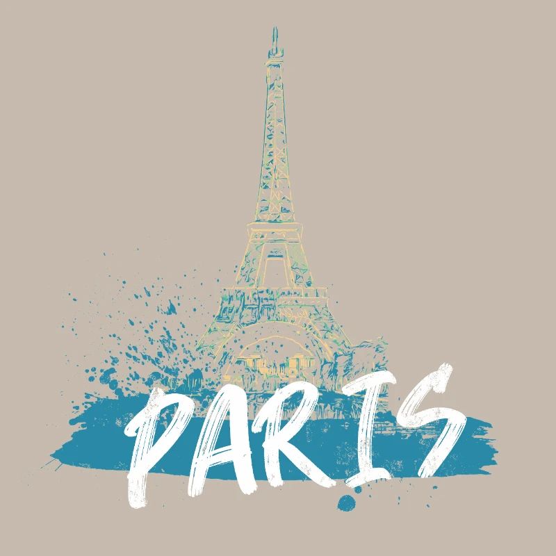 Paris Eiffel Tower with Calligraphy
