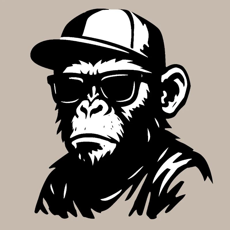 Conception de graffiti de singe urbain