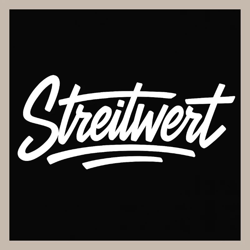Logo Contested Script Noir