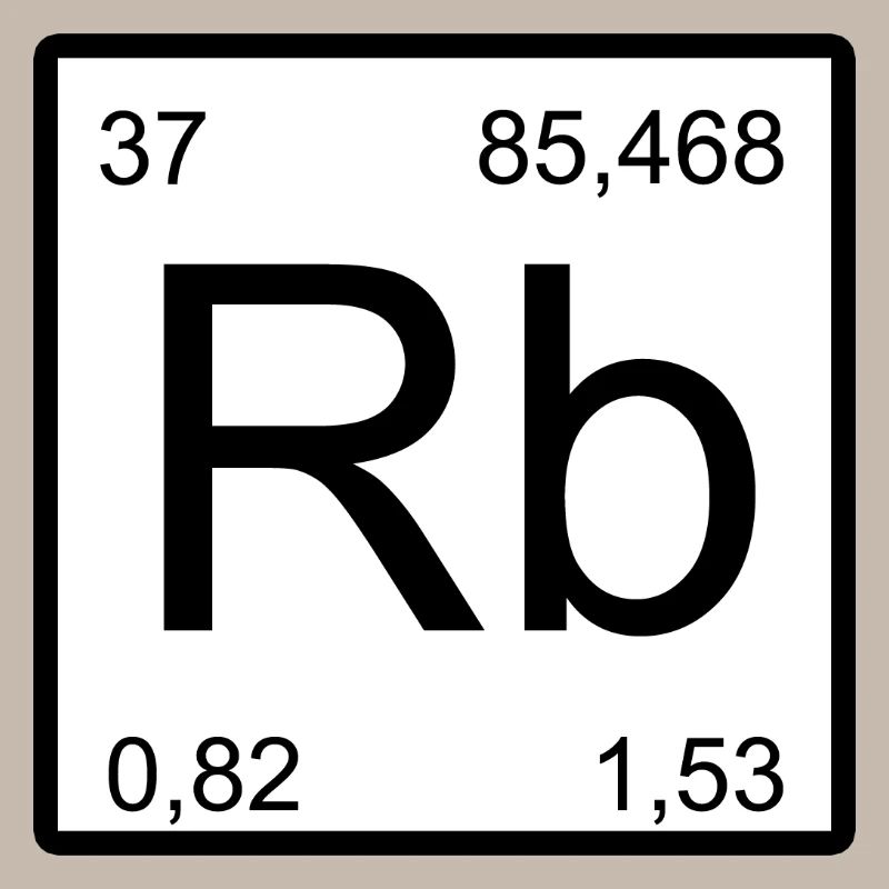 Conception typographique du symbole de rubidium