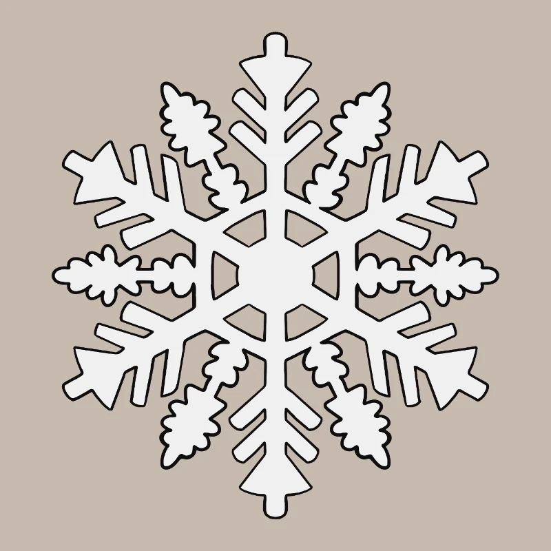 Silhouette de flocon de neige