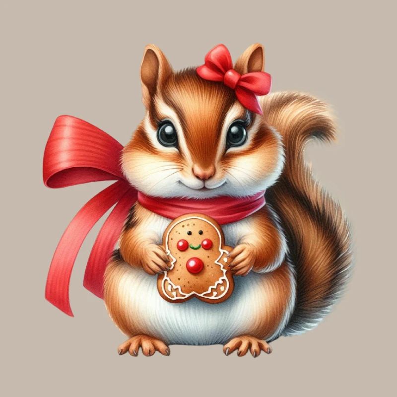 Ginger Squirrel with Cookie