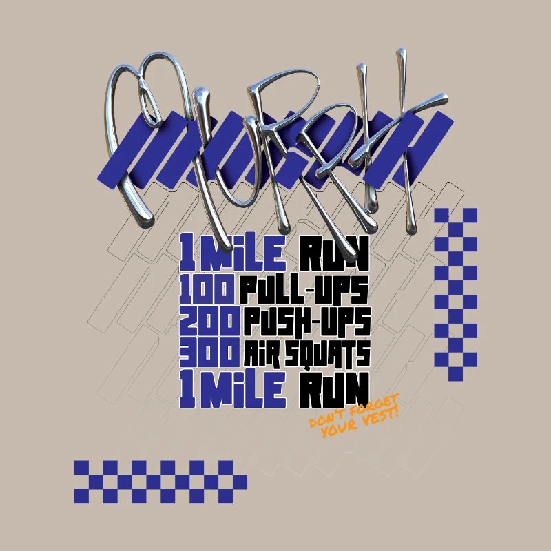 Murph Hero WOD Cross Training dark graphic version graphic