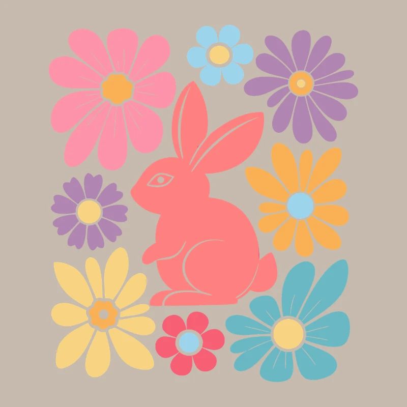 Joyeux lapin de Pâques Boho