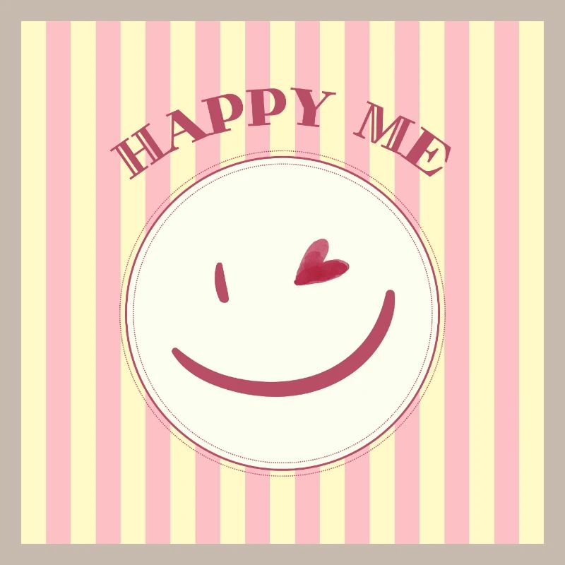 Smile on stripe pattern