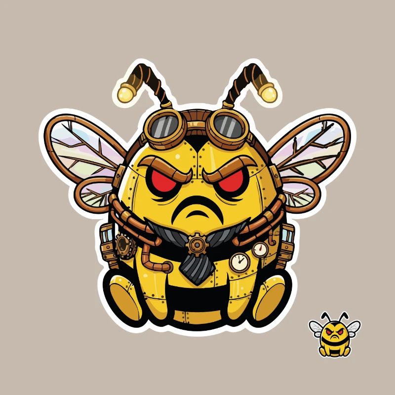 Bionic Edgy Steampunk Cyborg Bee