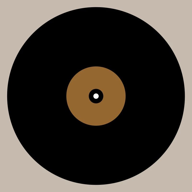 Base de boîte de texte en cercle de disque vinyle
