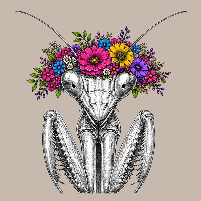 Couronne de fleurs Mantispin