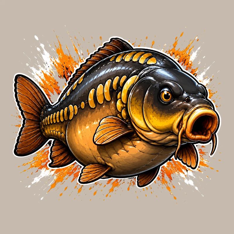 Conception explosive de la pêche à la carpe miroir