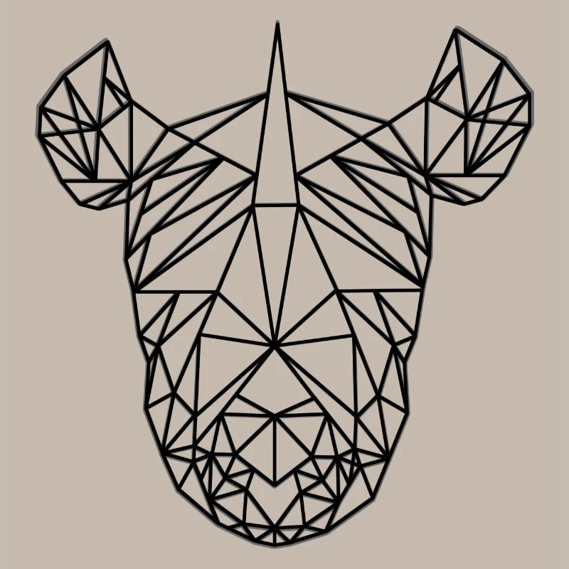 Rhino LowPoly Black & White