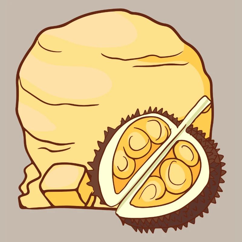 Durian Eis Speiseeis Eiskrem Eiscreme Kugeleis